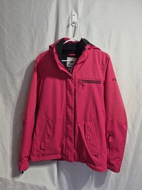 Roxy Women's Bright Pink Hooded Ski Jacket, Size Medium